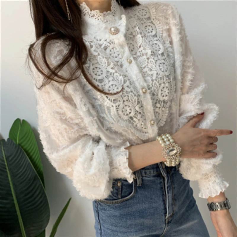 Age-reducing Sweet Style Lace Shirt Bottoming Top