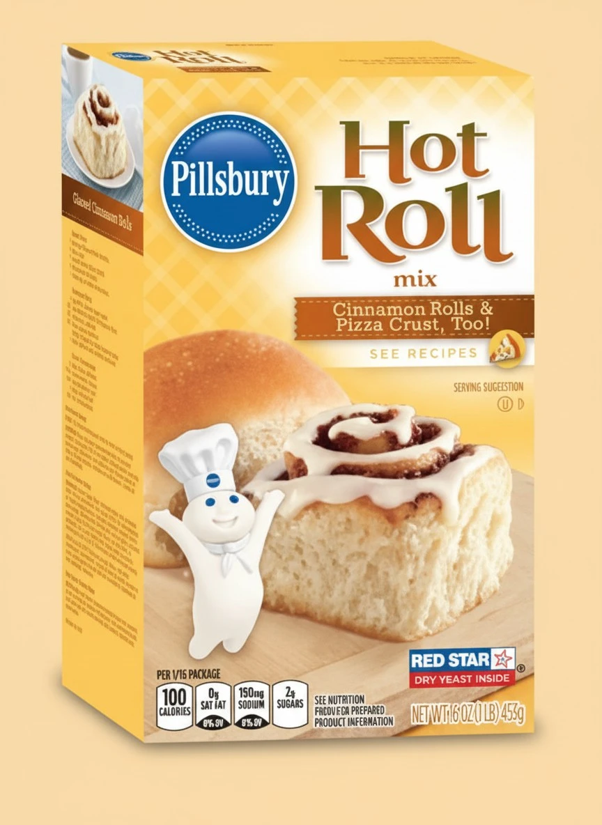 Pillsbury, Specialty Mix, Hot Roll, 16oz Box (Pack of 4)