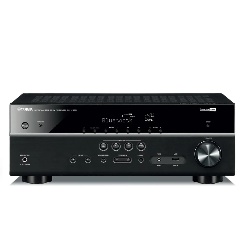 YAMAHA RX-V385 5.1-Channel 4K Ultra HD AV Receiver with Bluetooth