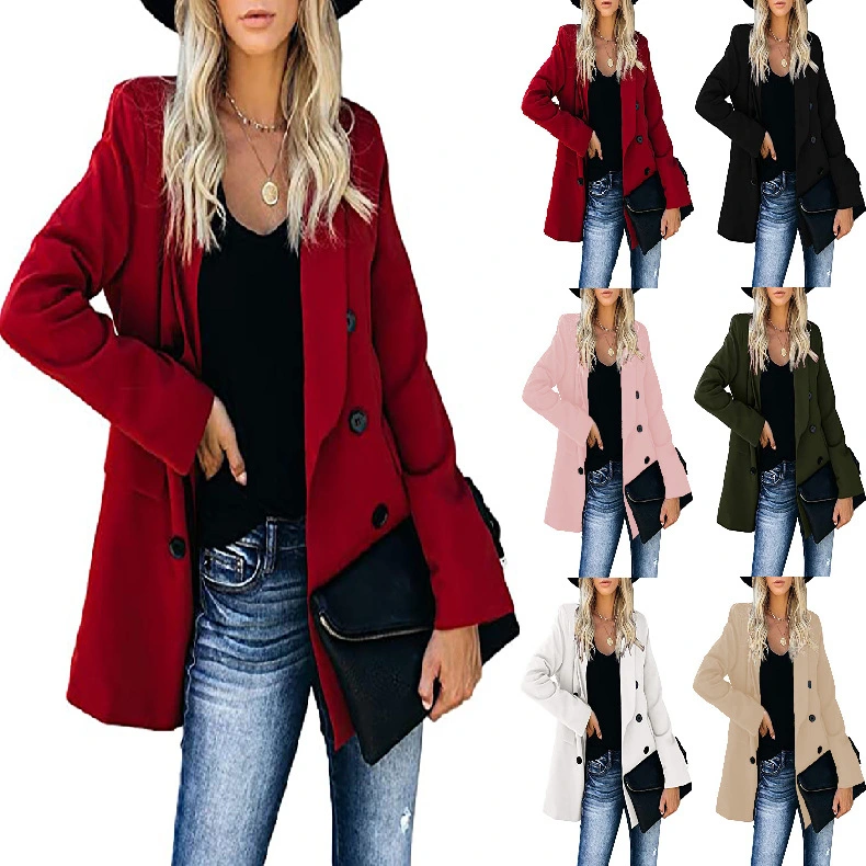 Button Coat Open Collar Cardigan Temperament Blazer