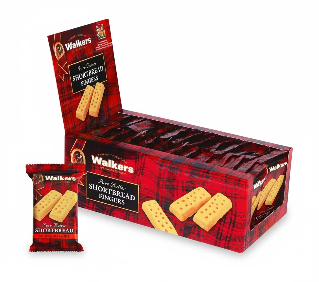 Walkers Shortbread Fingers Shortbread Cookies Snack Packs, 24 Count