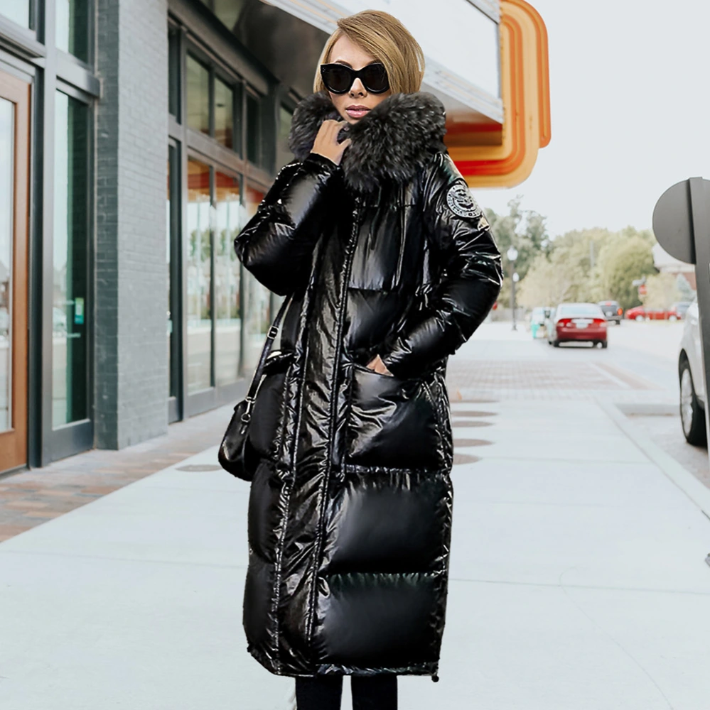 Mid-length Thickened Shiny Women's Padded Jacket