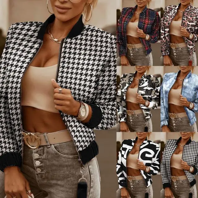 Long-Sleeved Cardigan Jacket With Zipper