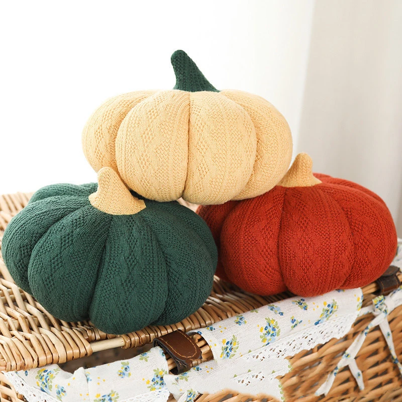 Pumpkin Round Silk Plush Pillow