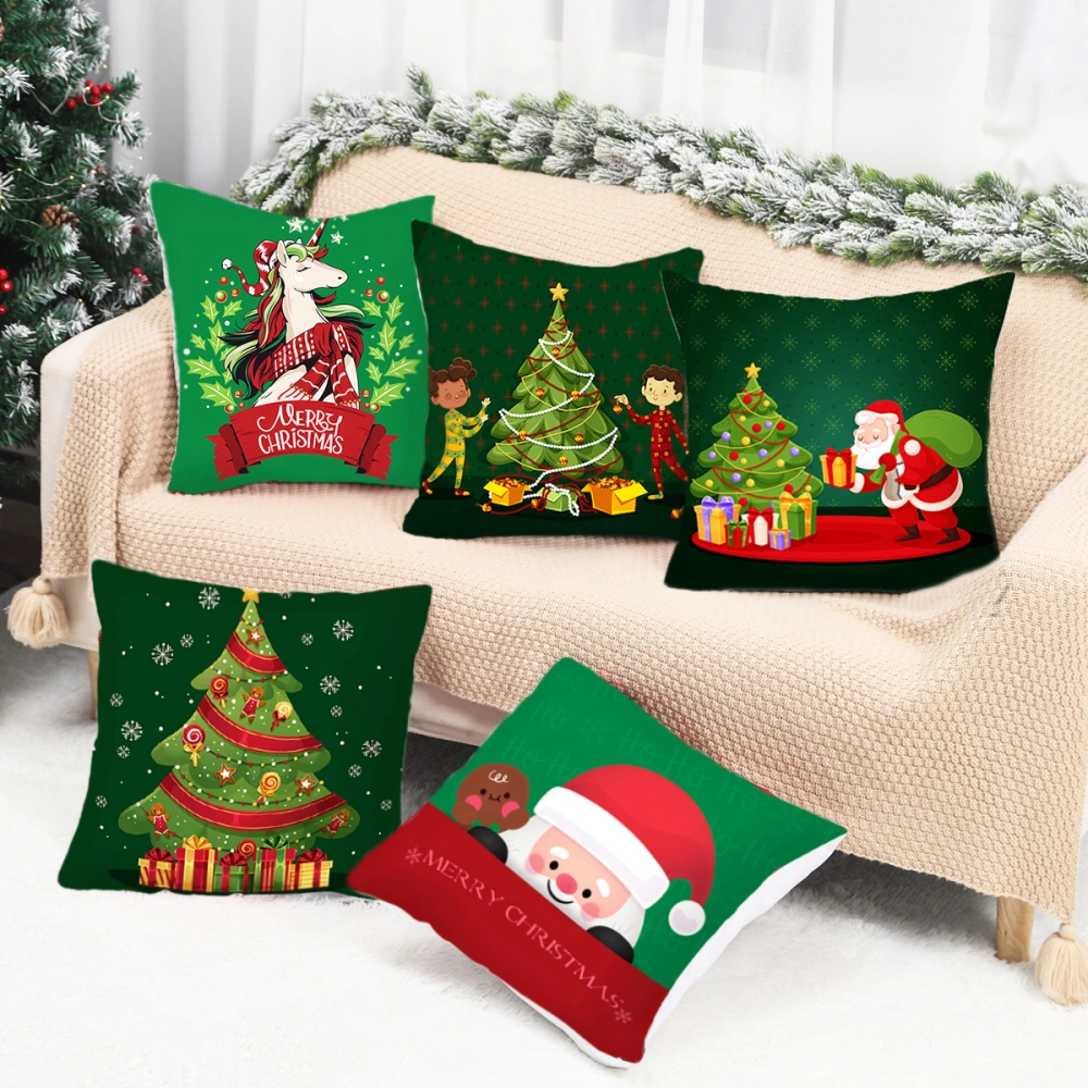 Leisure Christmas Linen Pillowcase Sofa Decoration