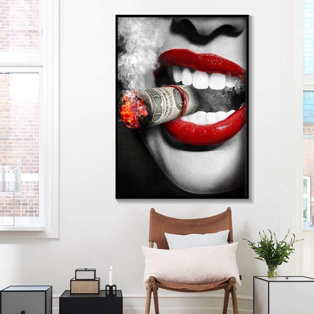 Lipstick Diamond Canvas For Living Room Decoration