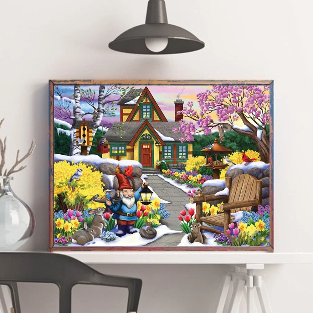 House Theme Diamond Painting Full 5D Embroidery Garden Landscape