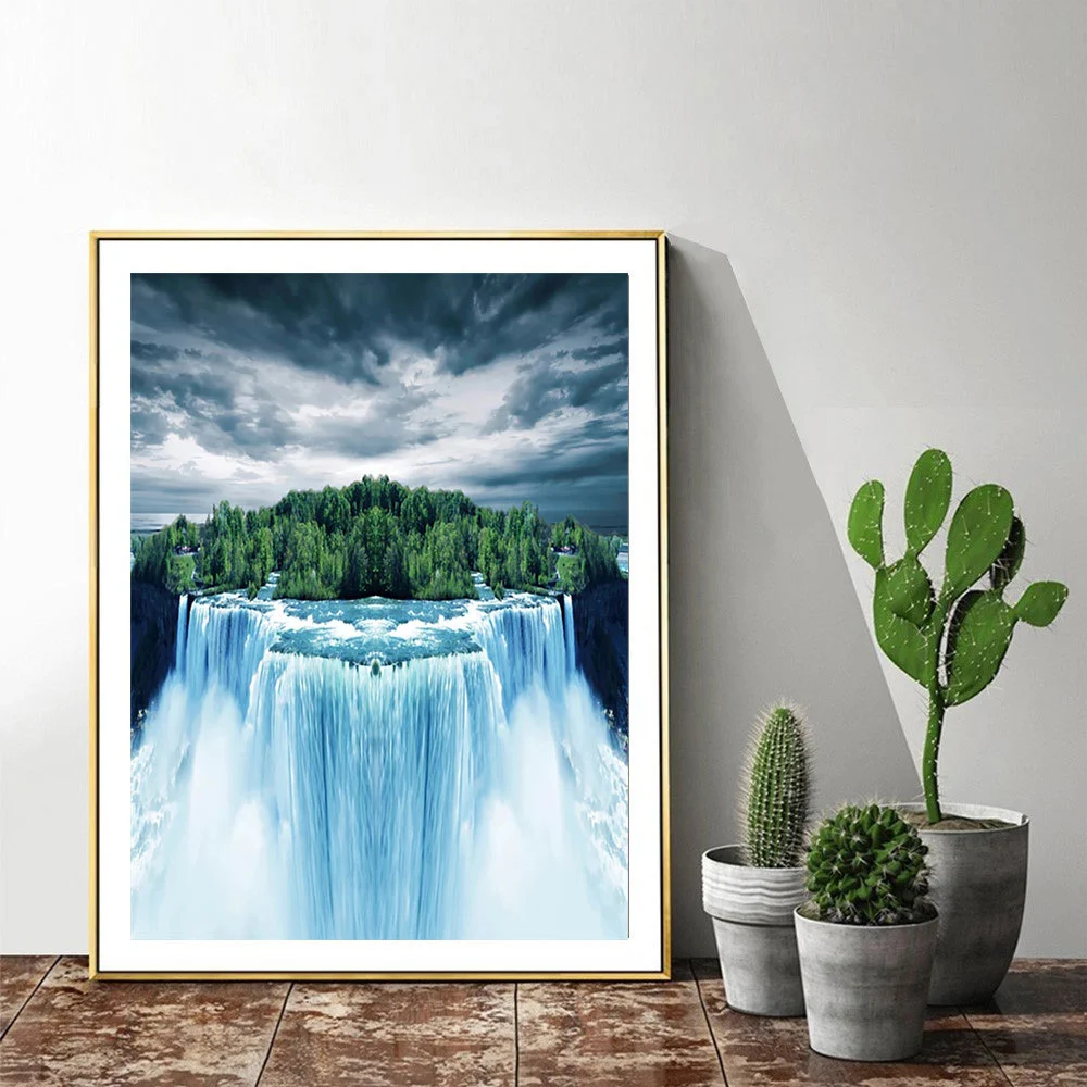 Waterfall Theme Diamond Painting, Full 5d Embroidery, Square Or Round