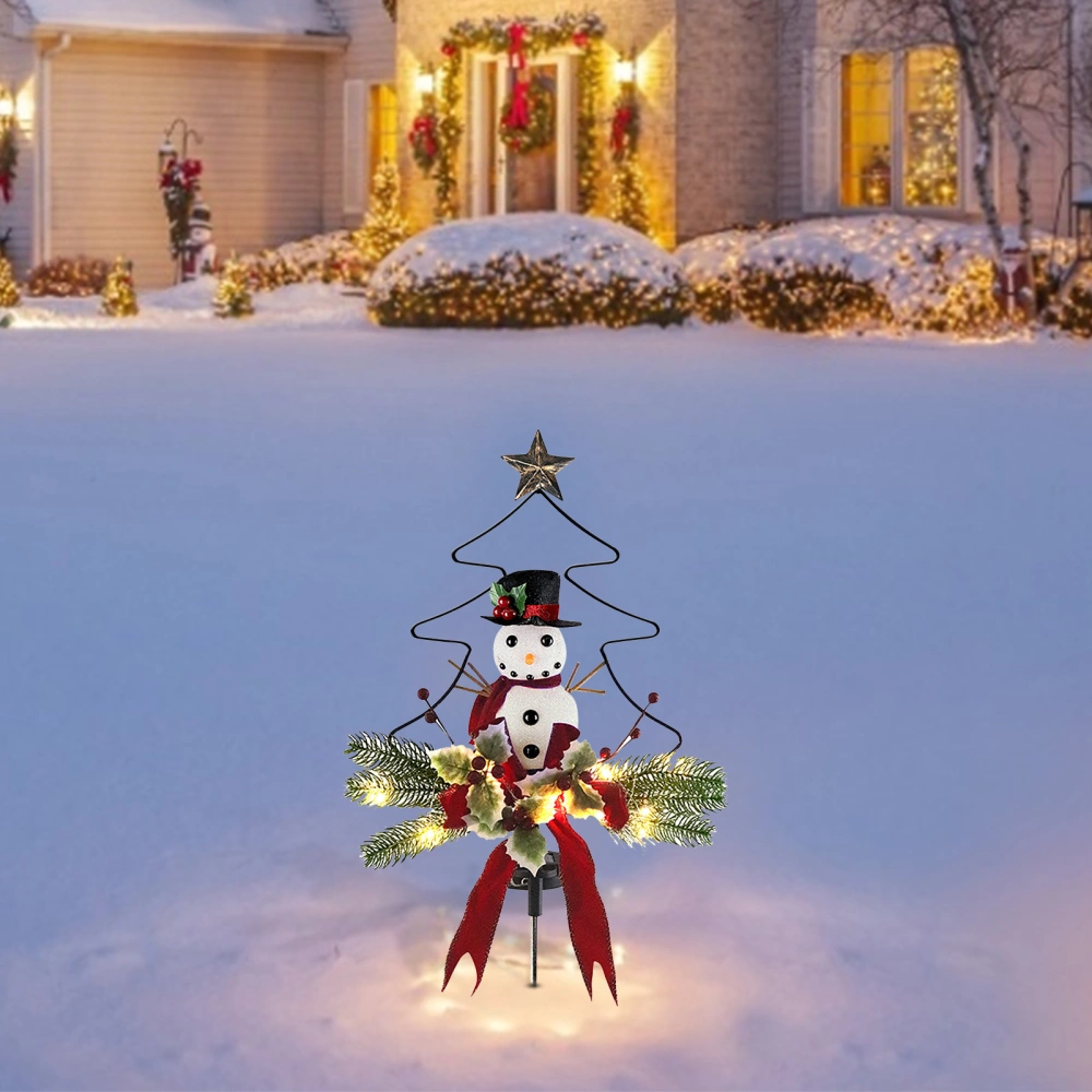 Hardware Christmas Tree Snowman Place Lights Outdoor Courtyard Garden Lawn