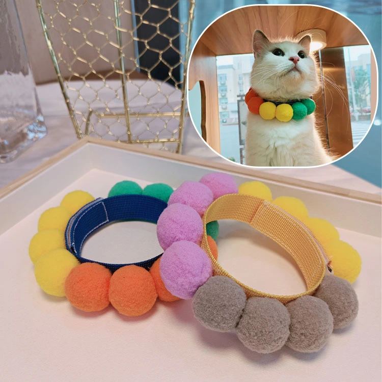 Colored Fur Ball Bib Ins Photo Festival Corgi Necklace