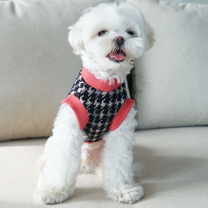 Pet Dog Clothes Autumn And Winter Japanese And Korean V-neck Vest Clothing