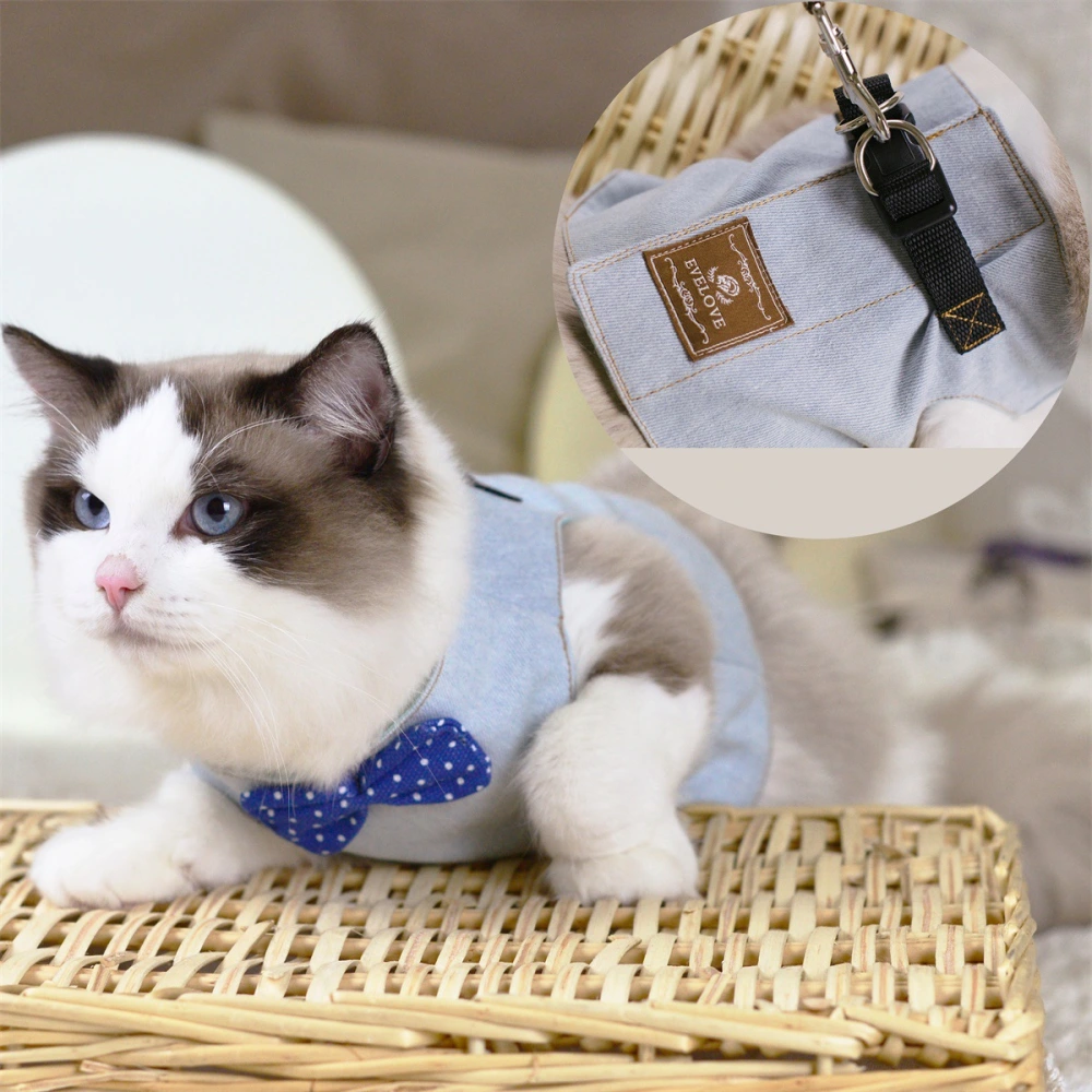 Cute Cat's Chest Back Traction Rope Clothes