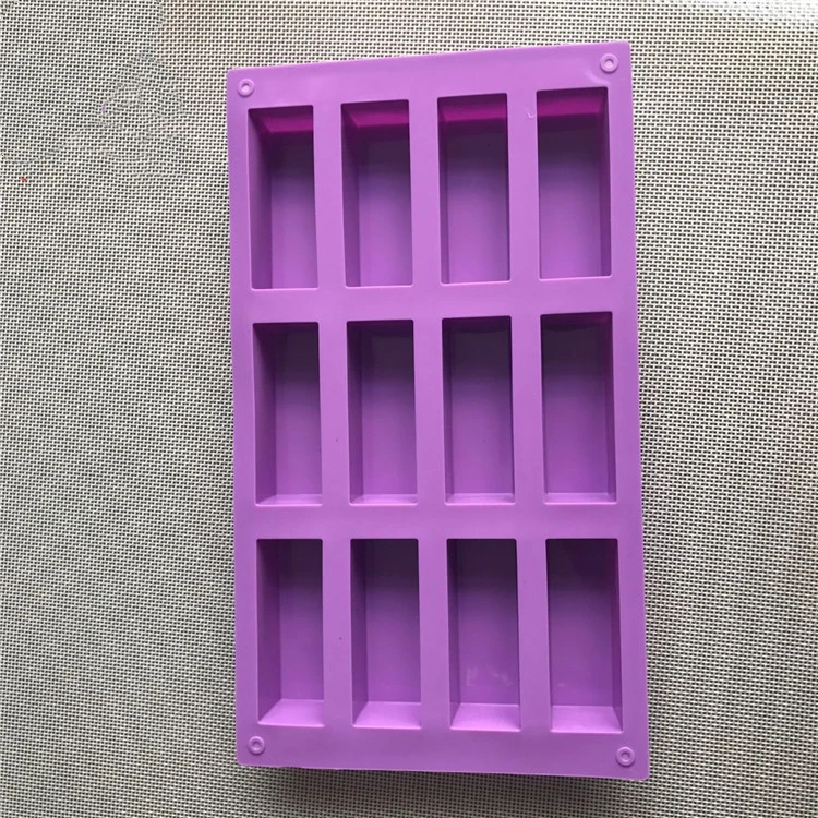 Purple Rectangular Silicone Cold Soap Mold