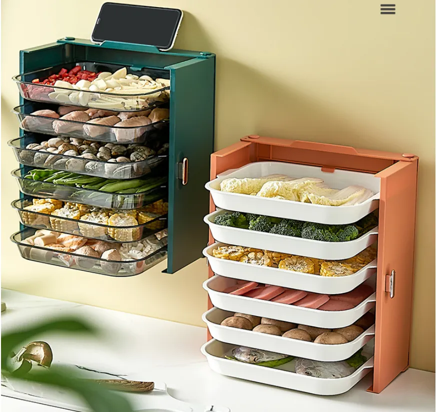 Perforation-free Multi-layer Rack For Kitchen Storage And Side Dishes