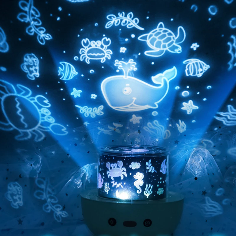 USB Rotating Remote Control Star Night Light
