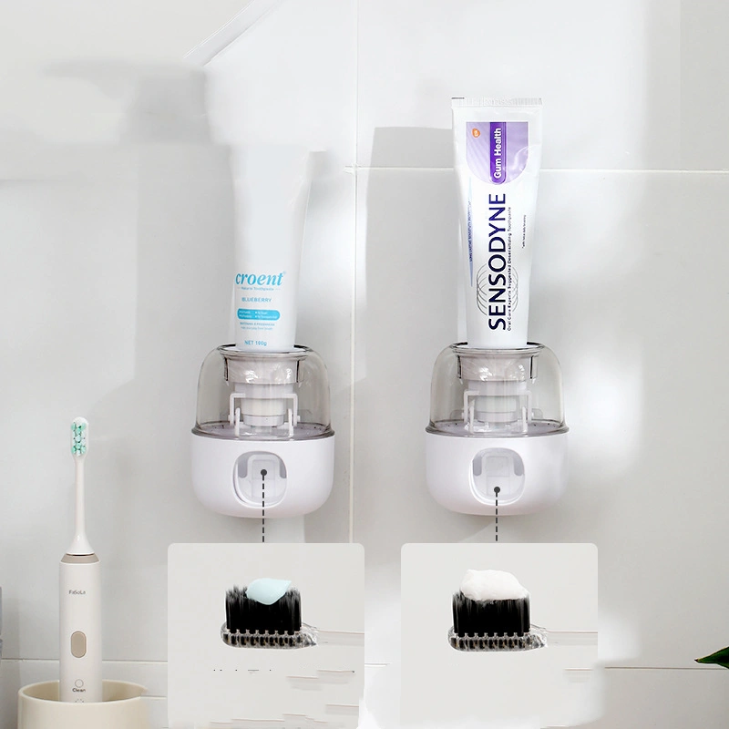Perforation-free Wall-mounted Transparent Children's Toothpaste Rack