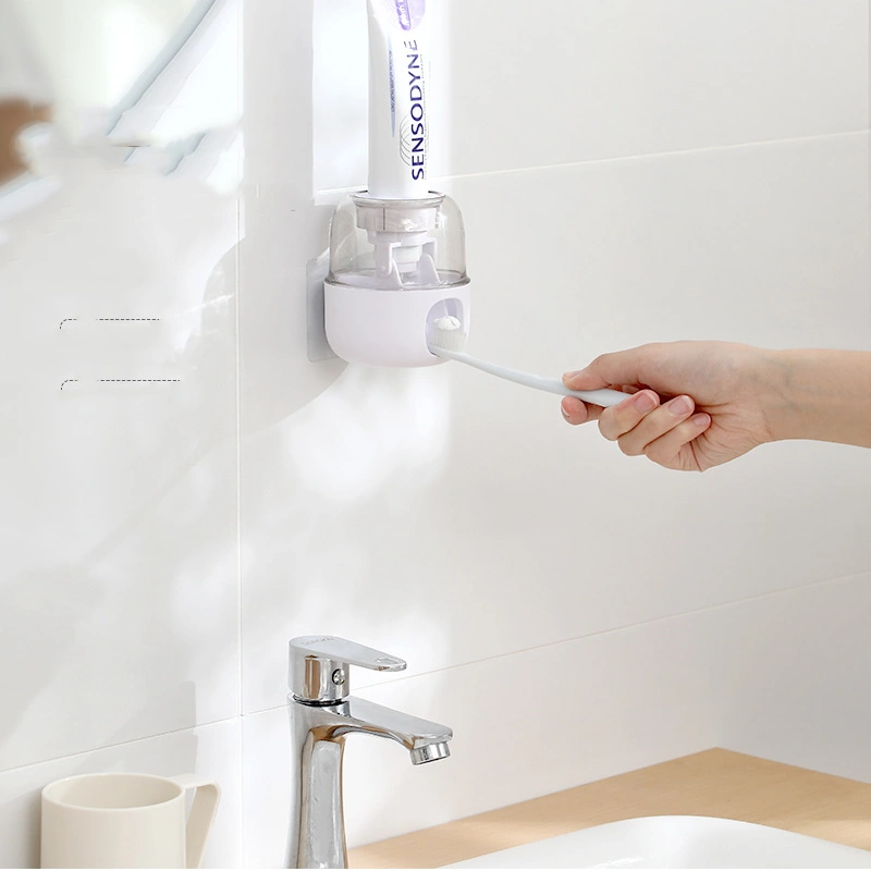 Perforation-free Wall-mounted Transparent Children's Toothpaste Rack