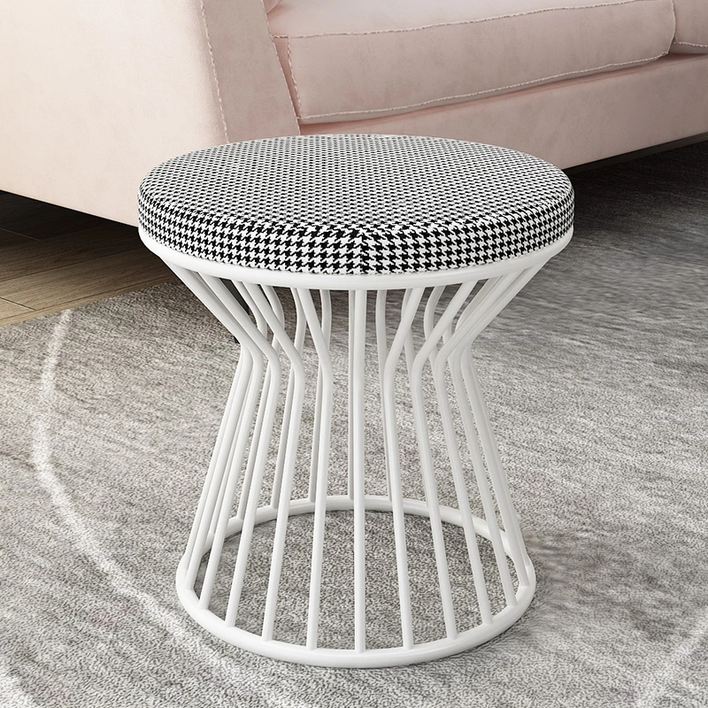 Simple And Fashionable Meal With Round Shoe Changing Stool