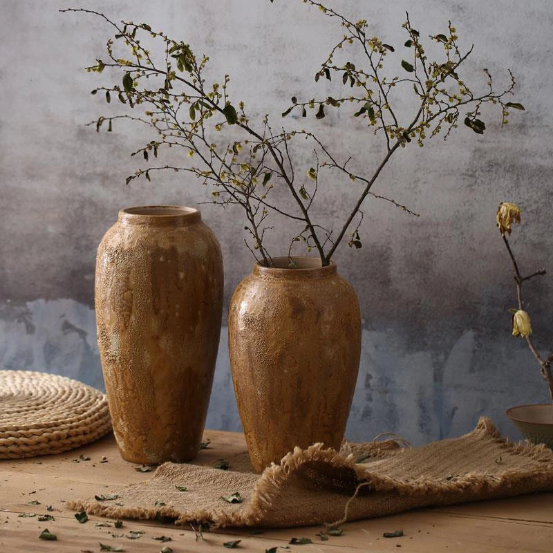 Handmade Stoneware Pot Potted Ornaments And Flowers