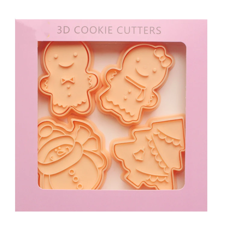 Christmas Gingerbread Man Cute Cartoon Baking Cookie Mold