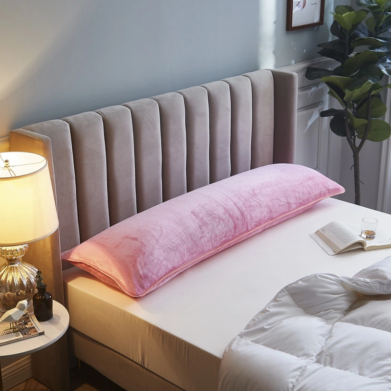 Winter Thickened Double Pillowcase Coral Velvet