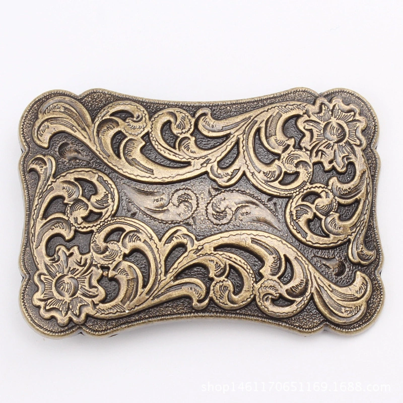 Bull Head Belt Buckle With Classic Pattern Bottom Cover