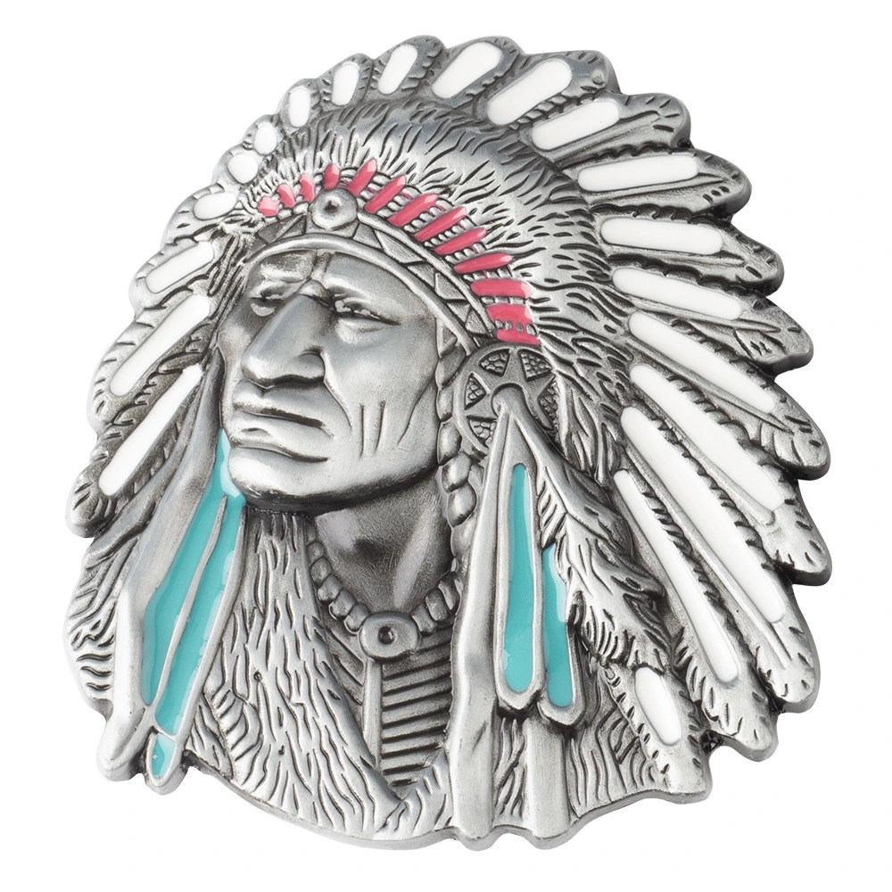 Bull Head Belt Buckle With Classic Pattern Bottom Cover