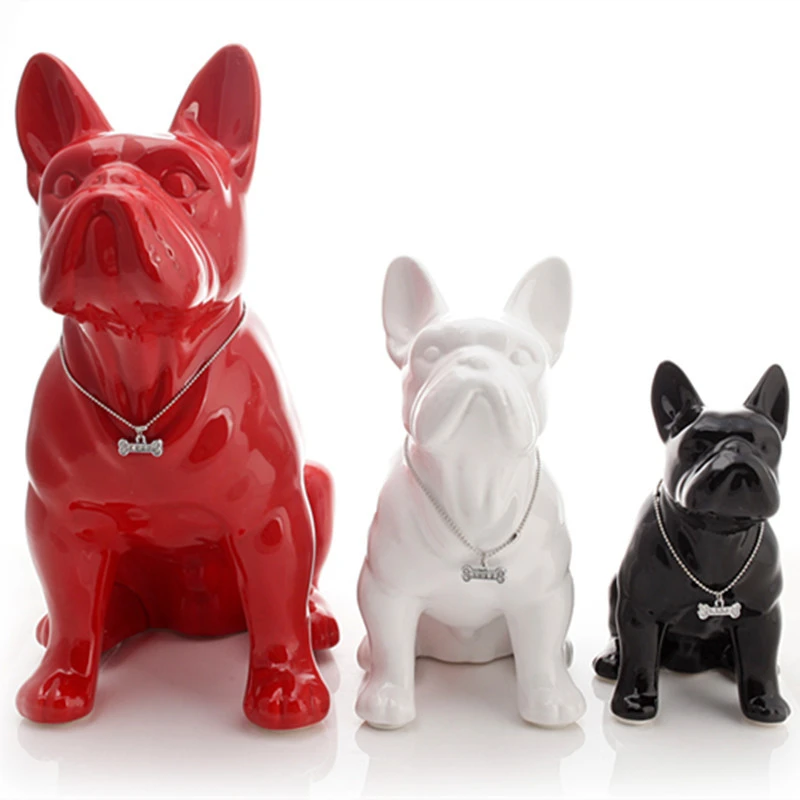 Resin Decoration Front Pet Dog Fighting Sculpture