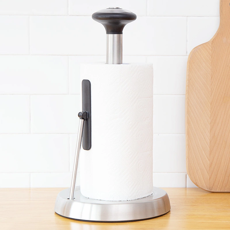 Kitchen And Bathroom Vertical Roll Paper  Stainless Steel Paper Towel Holder