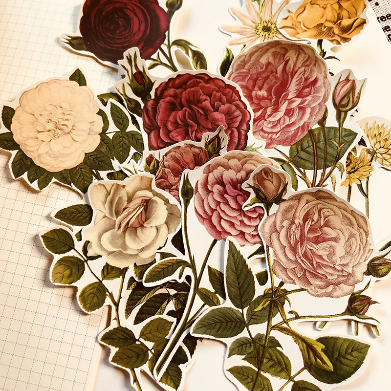 Retro Rose Sticker Hand Account Material