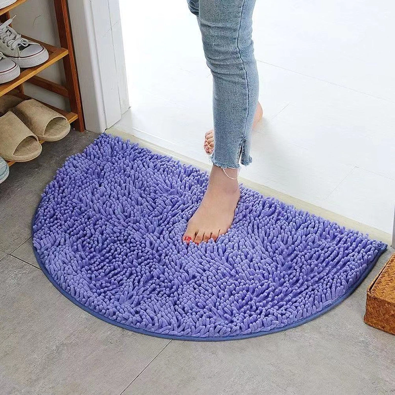 Semi-circular Carpet Absorbent Foot Pad Bathroom Non-slip