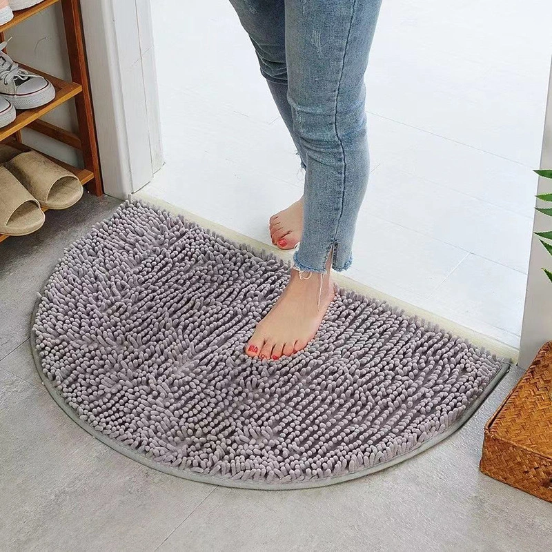 Semi-circular Carpet Absorbent Foot Pad Bathroom Non-slip