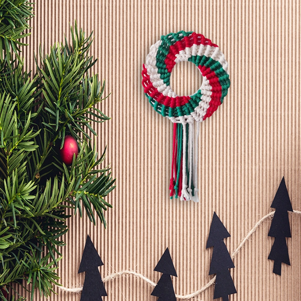 Wall Hangings Decorated With Woven Christmas Wreaths