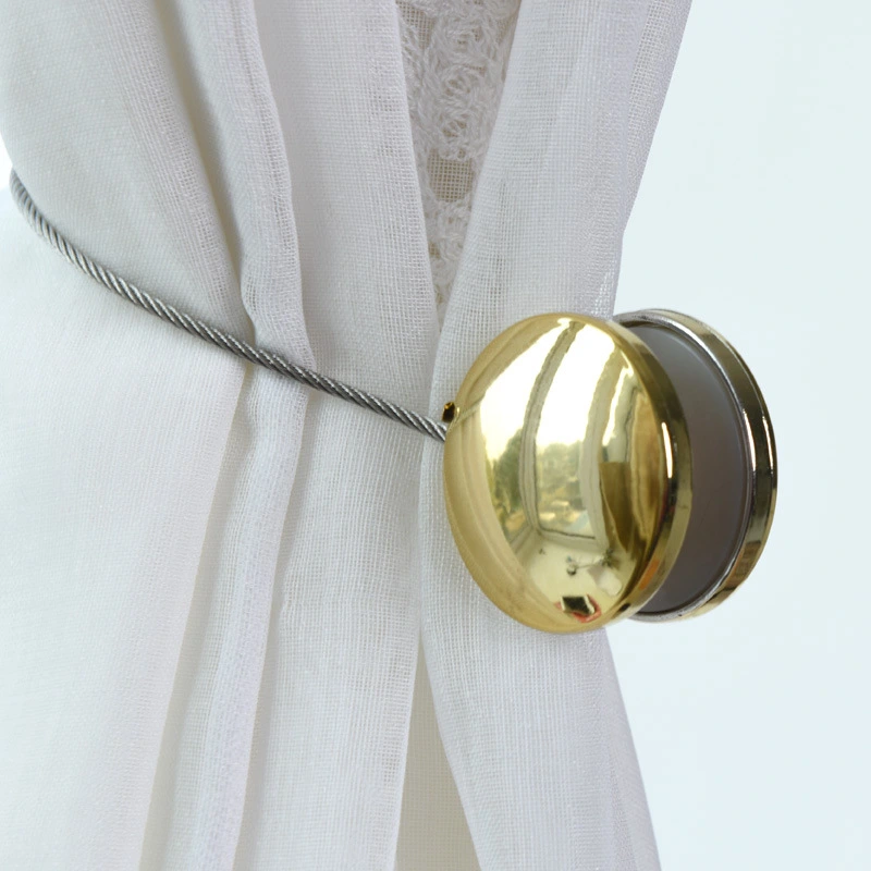 Simple Magnet Double Round Curtain Buckle