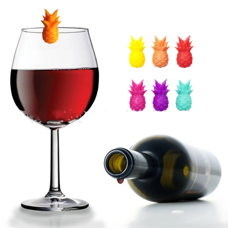 Silicone Wine Glass Pineapple Marker Distinguisher