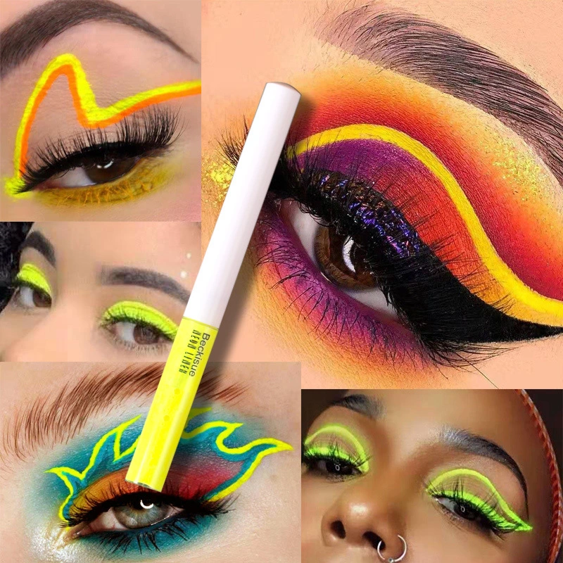 New Product Fluorescent Liquid Eyeliner Waterproof, Sweat-proof And Quick-drying Rainbow Eyeliner