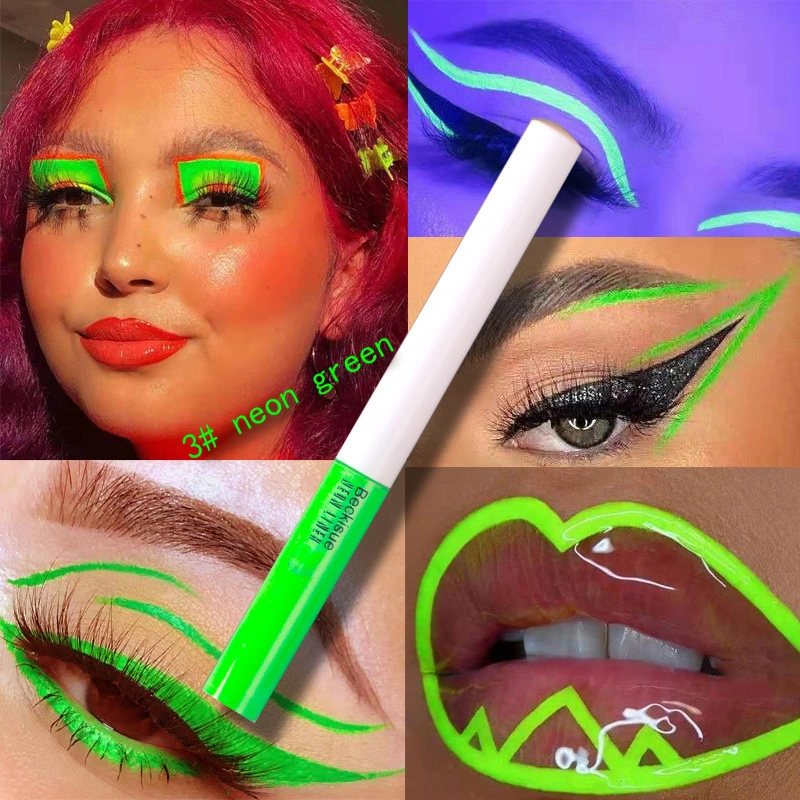 New Product Fluorescent Liquid Eyeliner Waterproof, Sweat-proof And Quick-drying Rainbow Eyeliner