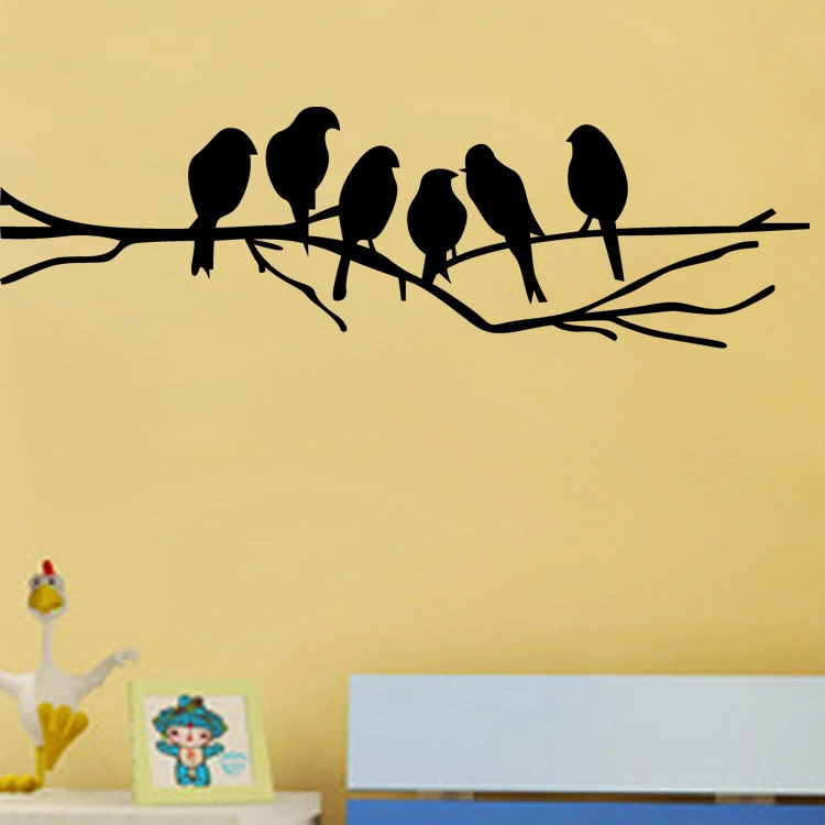 New Removable Wall Sticker Carved Hollow Bird