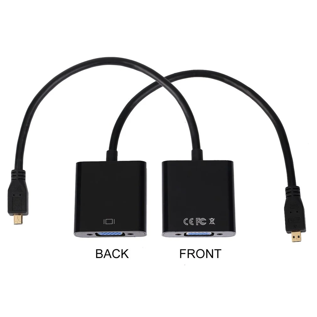 Micro HDMI TO VGA Adapter Cable Tablet To Computer Micro HDMI To VGA HD Cable 1080P
