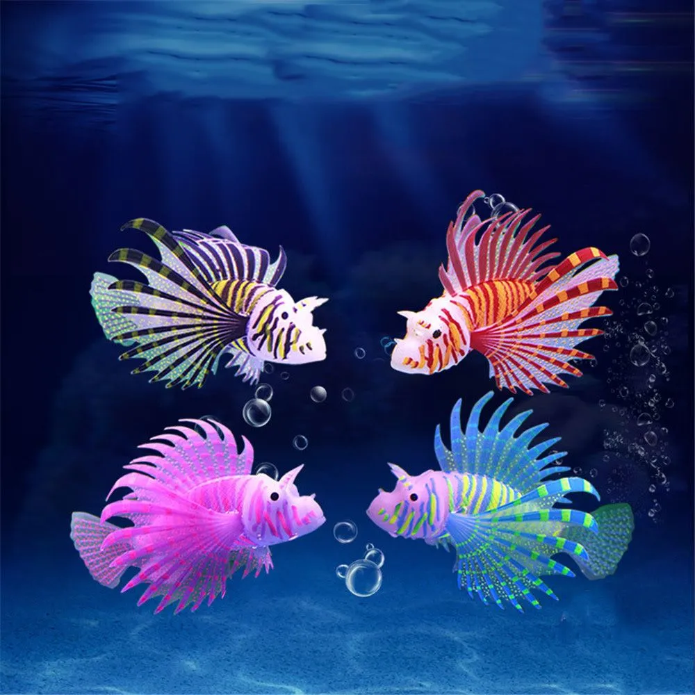 Decoration Silicone Luminous Ornamental Fake Fish Fluorescence Simulation