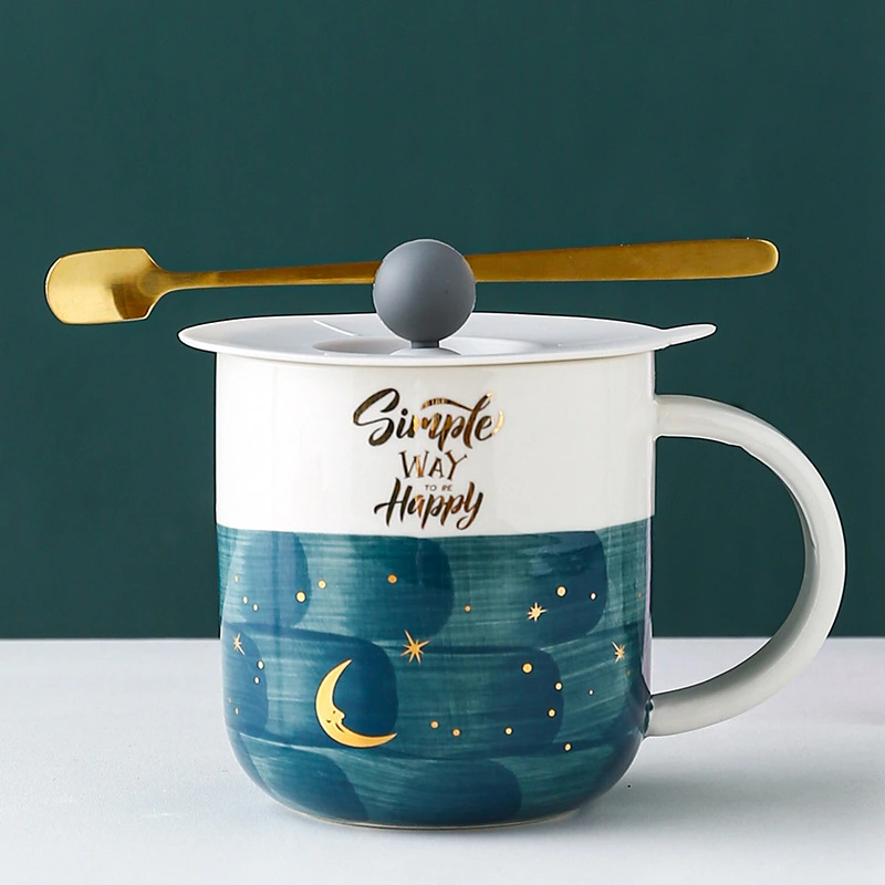 Starry Sky Ceramic Cup With Water For Making Tea