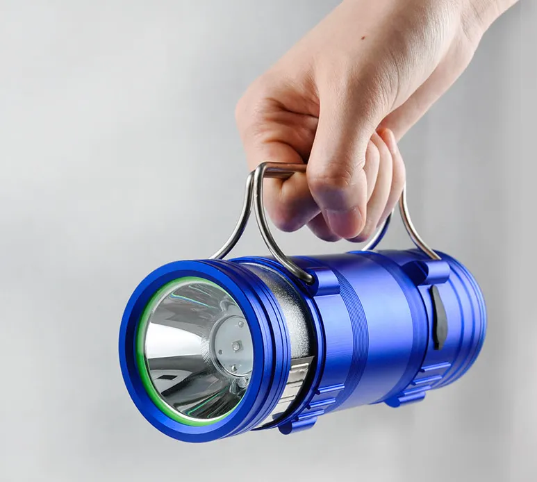 High Power Strong Light Wild Fishing Super Bright Waterproof Blue Flashlight