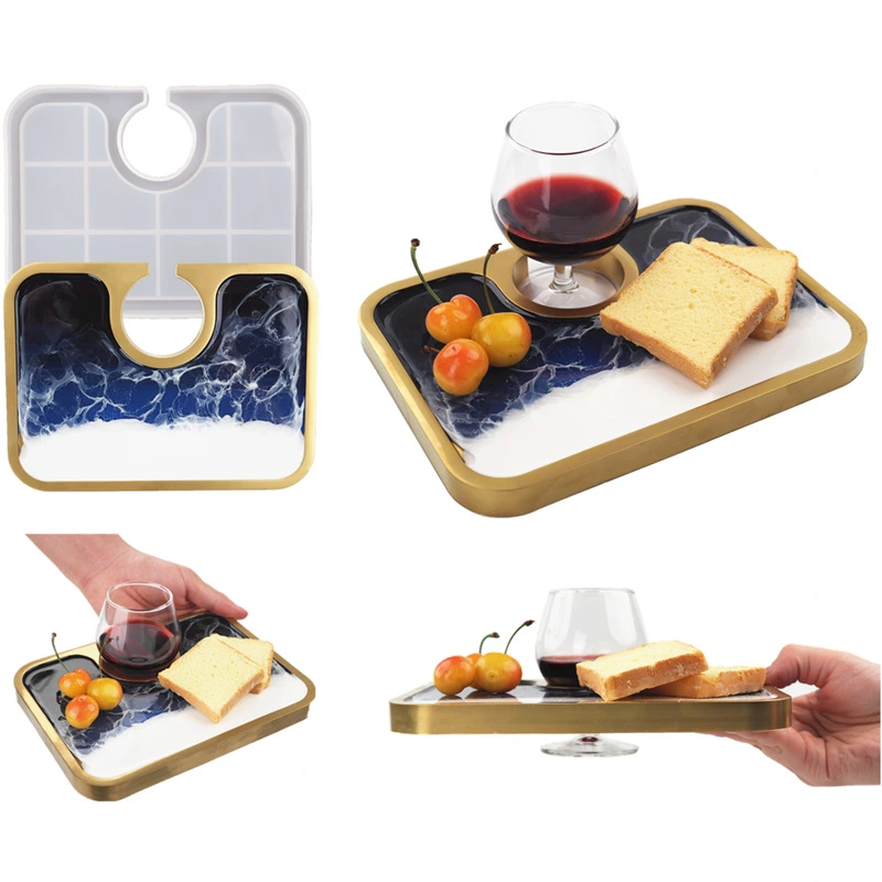 Epoxy Crystal Resin Afternoon Tea Mug Breakfast Tray