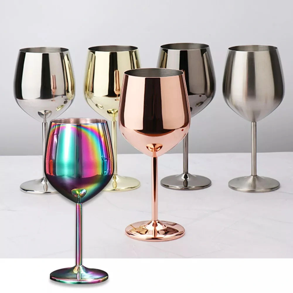 304 Stainless Steel Red Wine Metal Goblet