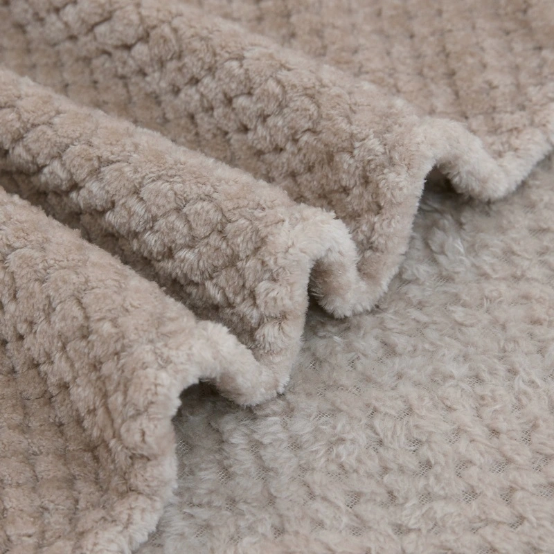 Thickened Solid Color Pineapple Grid Sofa Coral Fleece Office Blanket