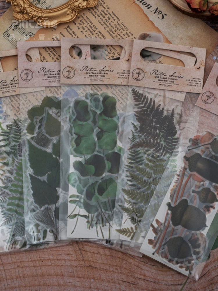 Retro Hand Account Sticker Pack Dried Flower Set Series Plant Material