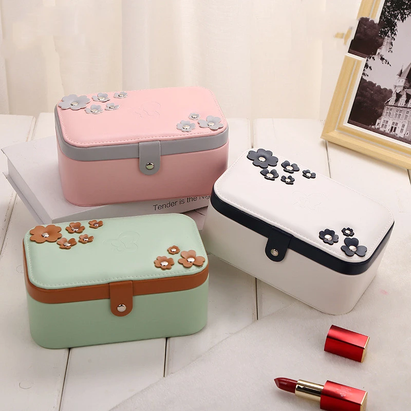 Layered Petal Jewelry Box Portable And Multifunctional