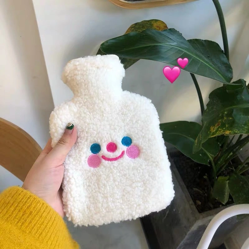 Cute Cloud Smiley Plush Hot Water Bottle Student Portable