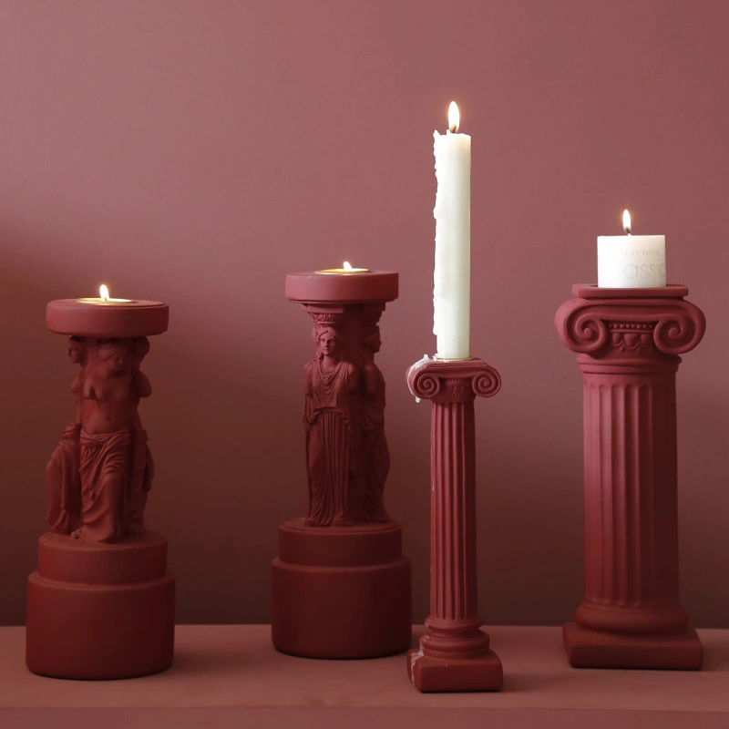 Ancient Greek Ionian Roman Column Aroma Candle Holder