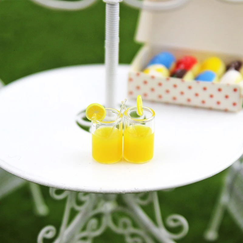 Miniature Food Play Scene Model Mini Lemonade Cup Jewelry